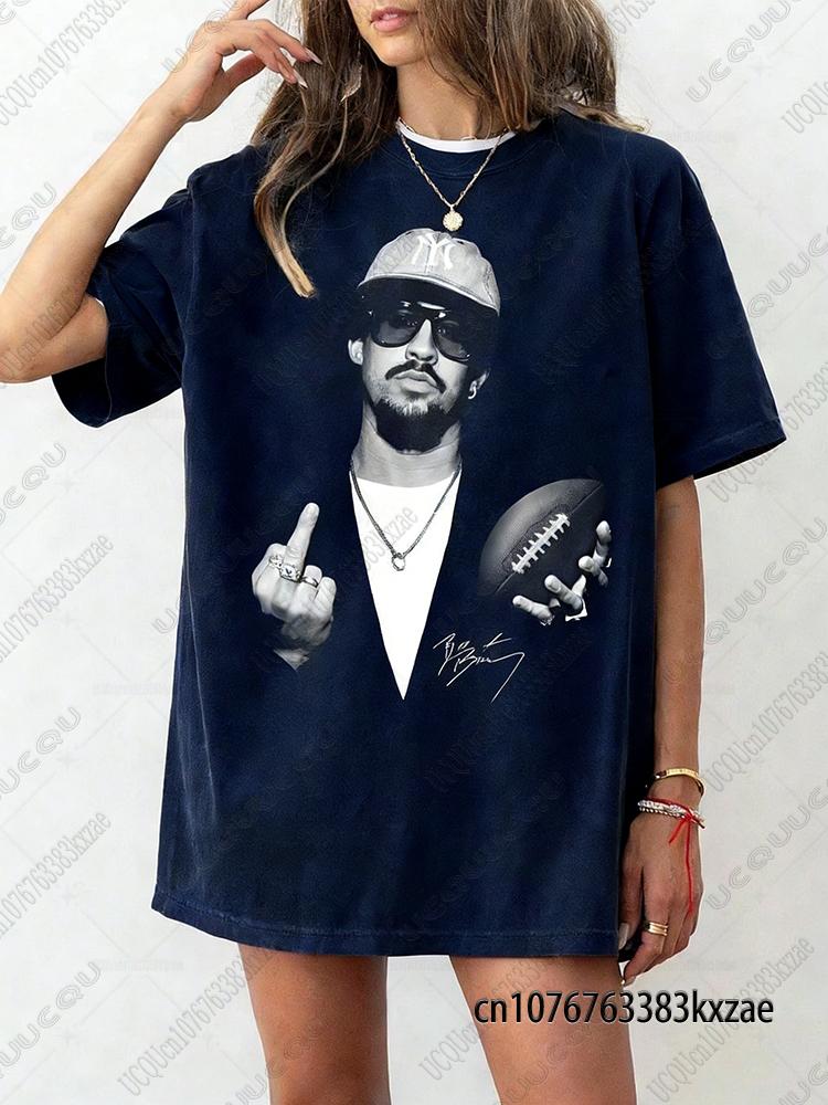 2026 Summer Badbunny Bowl Halftime Show Tshirt For Fans Bunny Football Bad Benito Tshirt For Wounisex Unisex Oversized Y2k Sports Top