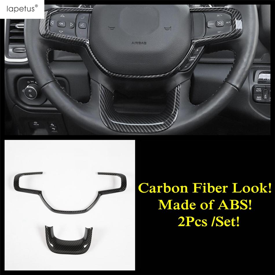 Handle Bowl / Window Lift / Dashboard Frame / Steering Wheel Cover Trim Carbon Fiber Accessories For Dodge Ram 1500  - 2025