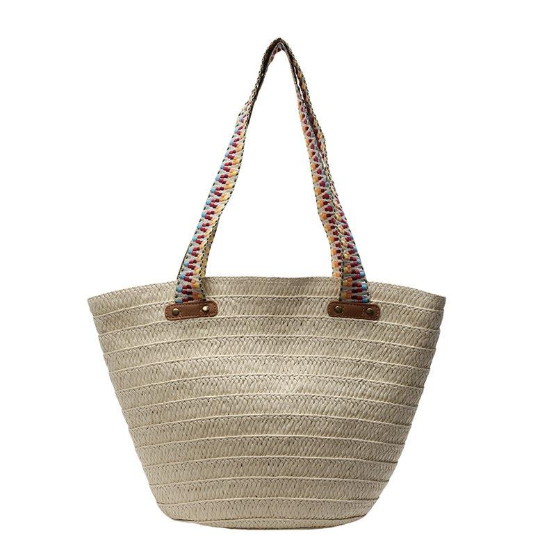 Woven straw bag women's large-capacity new spring and summer leisure shoulder vegetable basket holiday wind beach bag