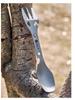 Titanium Multi-functional Camping Cutlery: Knife, Fork, Spoon Combo – Lightweight and Portable for Outdoor Adventures