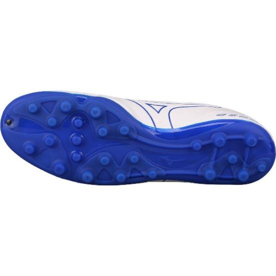 Mizuno Pro 3 Bout Rond Lacets AG (Crampons Courts en Caoutchouc) Chaussures de Football Support Équilibre Résistantes aux Chocs Homme Chaussures de Football Bleu Blanc P1GA228425