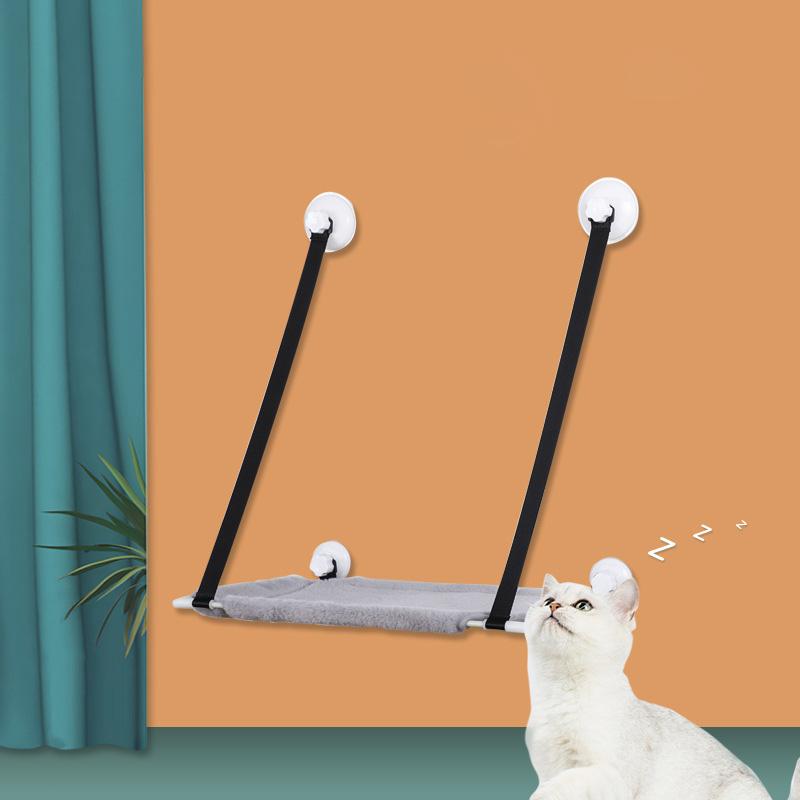 Window Suction Cat Hammock Space Saving Wall Mounted Pet Bed Double Layer Perch Sturdy Fabric Indoor Cat Lounger Easy Install Pet Resting Spot