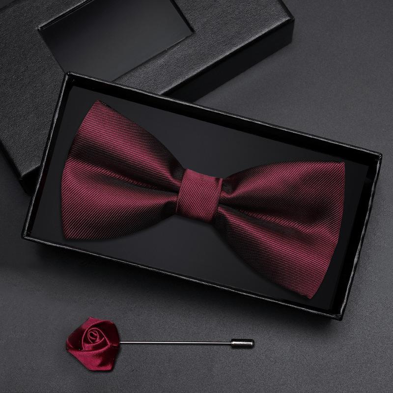 Geschenkbox Herren Fliege Männlich Trauzeuge Bräutigam Bordeauxrote Fliege Formelle Hochzeit Britische Koreanische Version Fliege