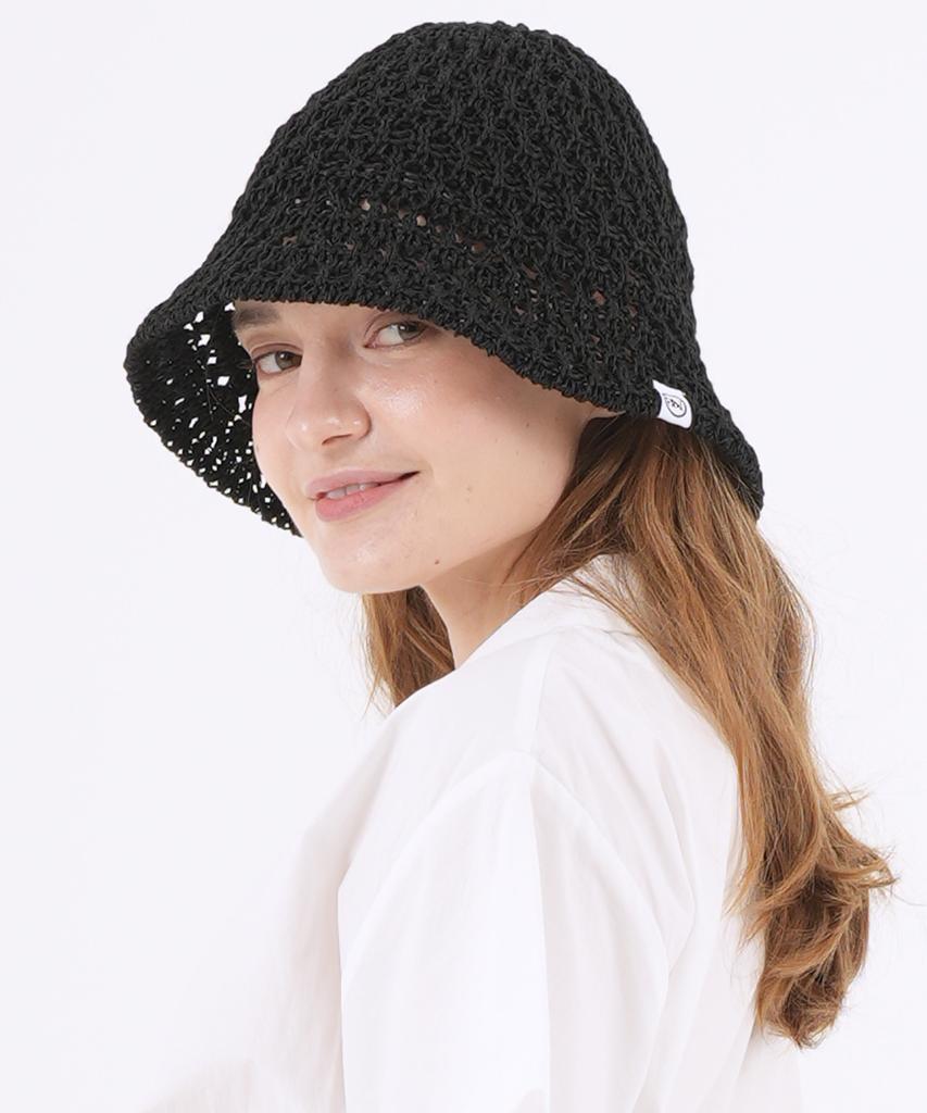 THE-ABON Beach Massed Sun Bucket Hat Black