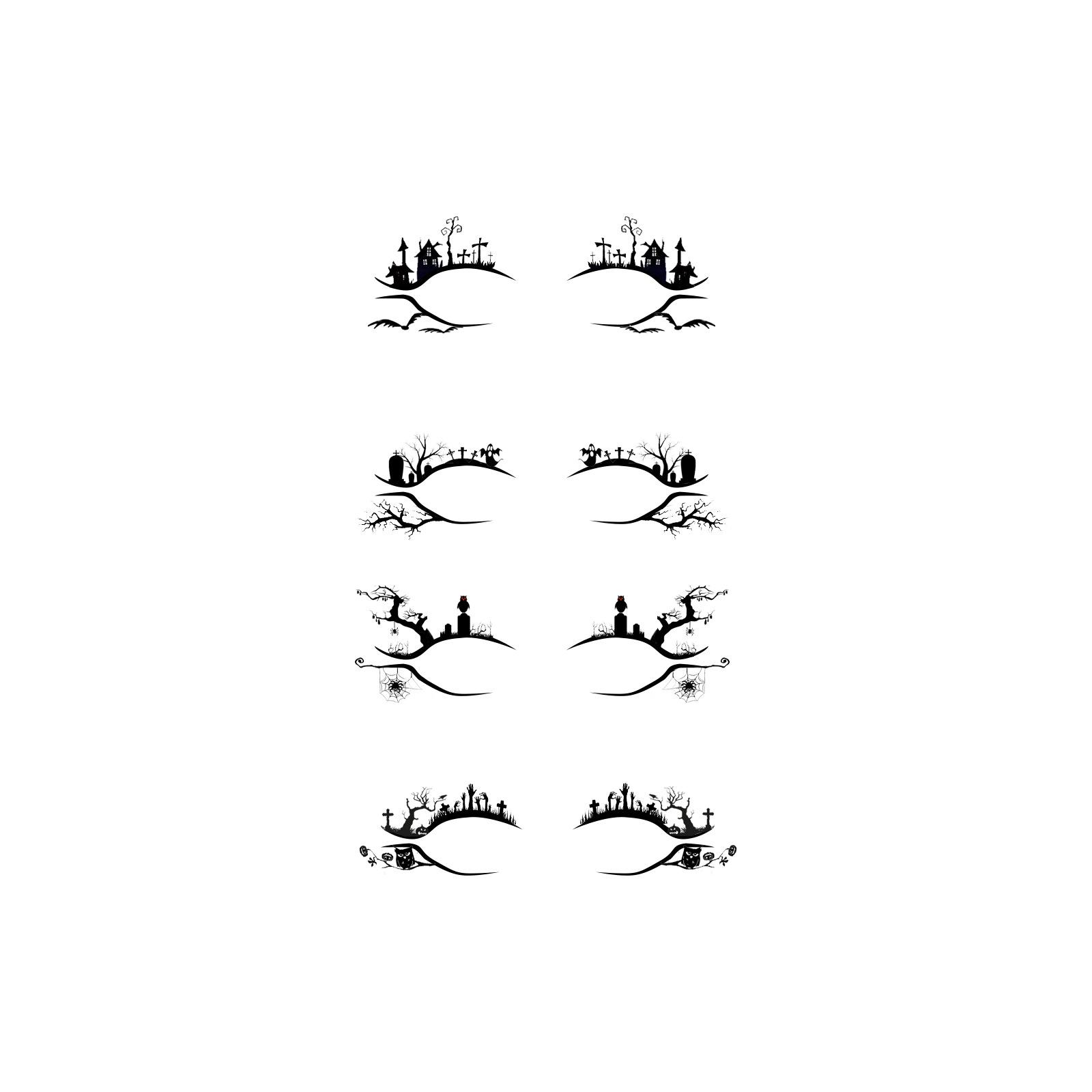 

EELHOE Halloween Eyeliner Stickers, Horror Fashion Party Makeup Tool, Bat and Spider Decorative Eye Makeup Eyeshadow Stickers, 4pcs