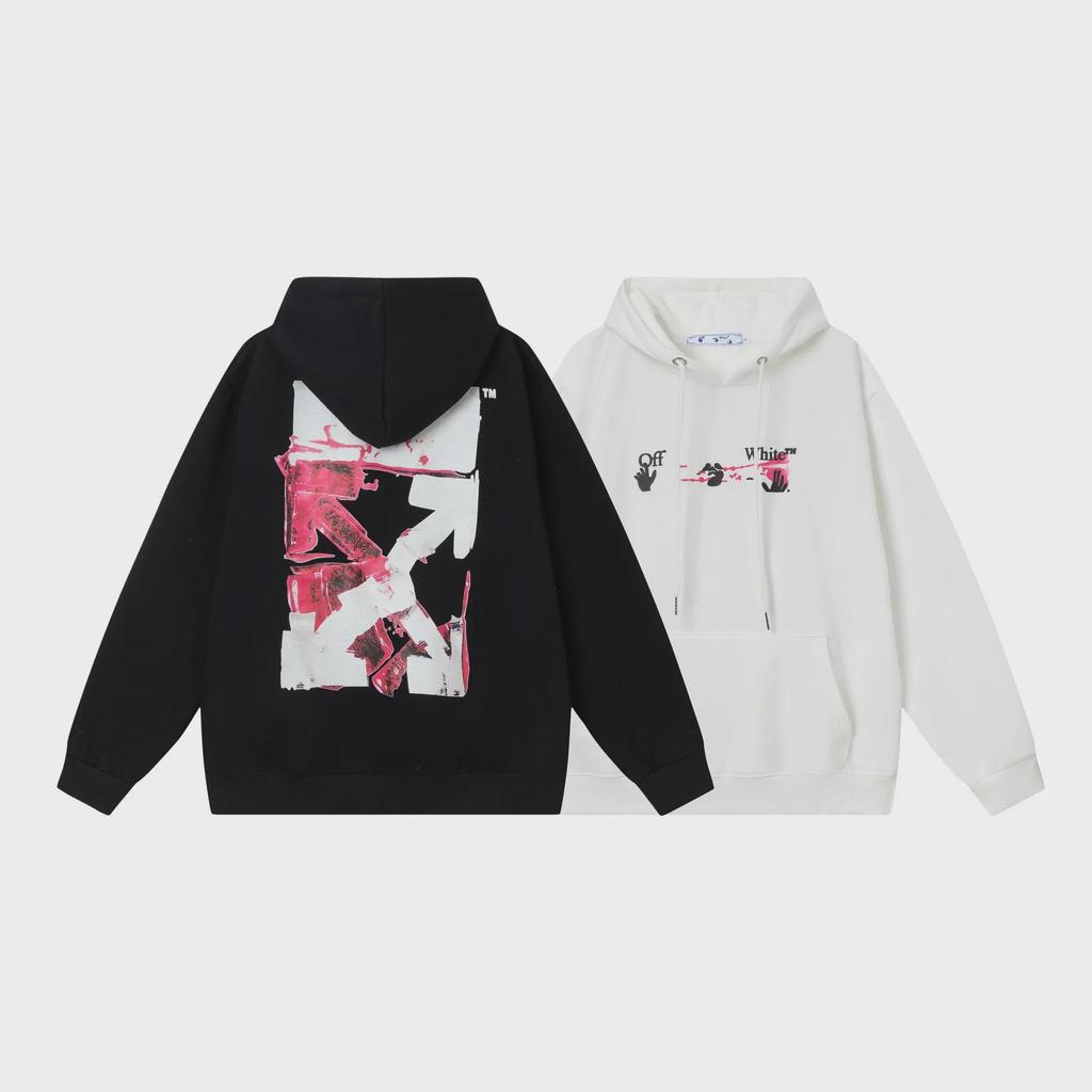 2023 Autumn/Winter Pink 3D Arrow Hoodie with Velvet Lining