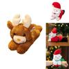 Adorable Santa Claus Plush Toy With Wrist Paddle Bracelet Soft And Short Plush Material