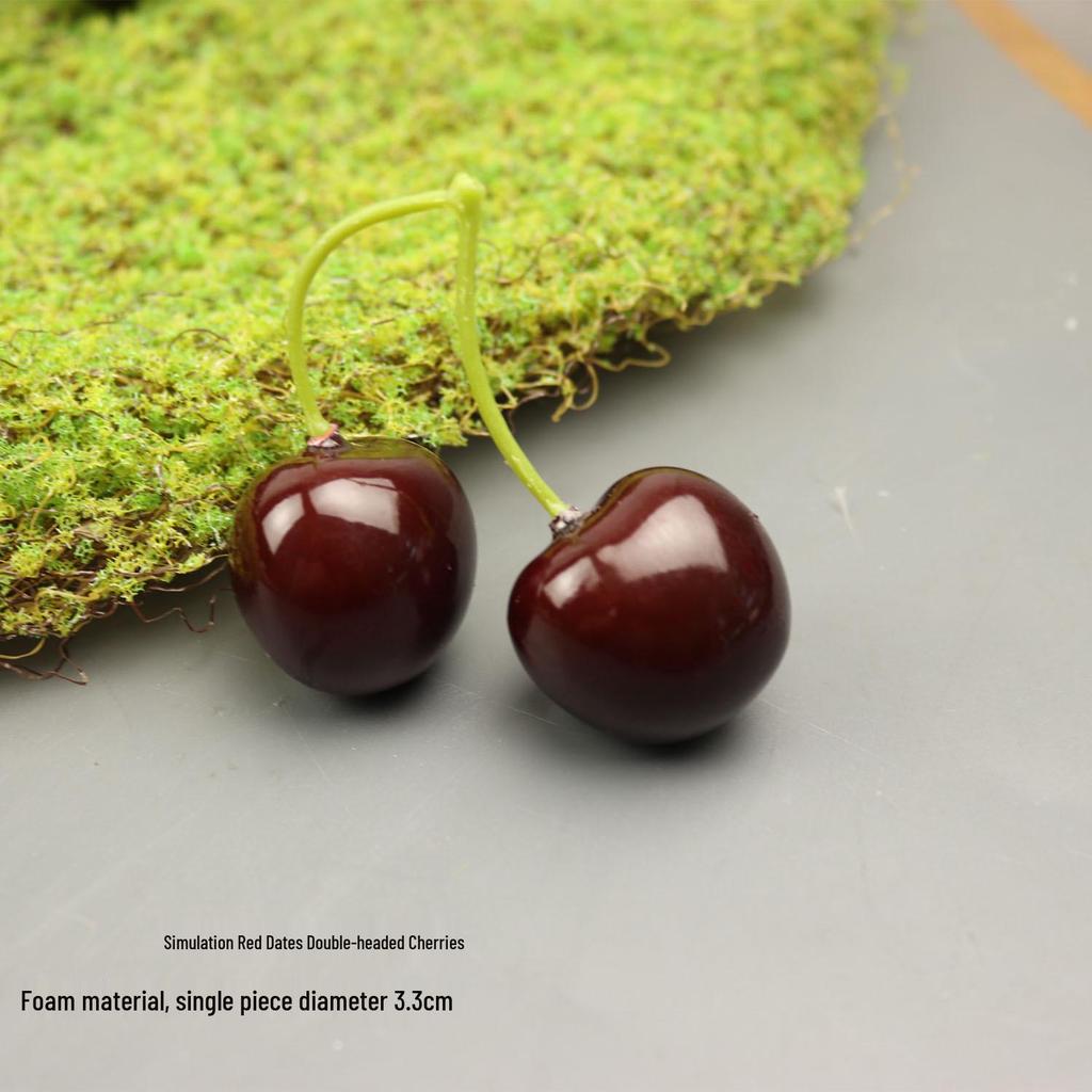 Artificial Fruit Props: Cherries, Lemon, Orange, Banana, Apple