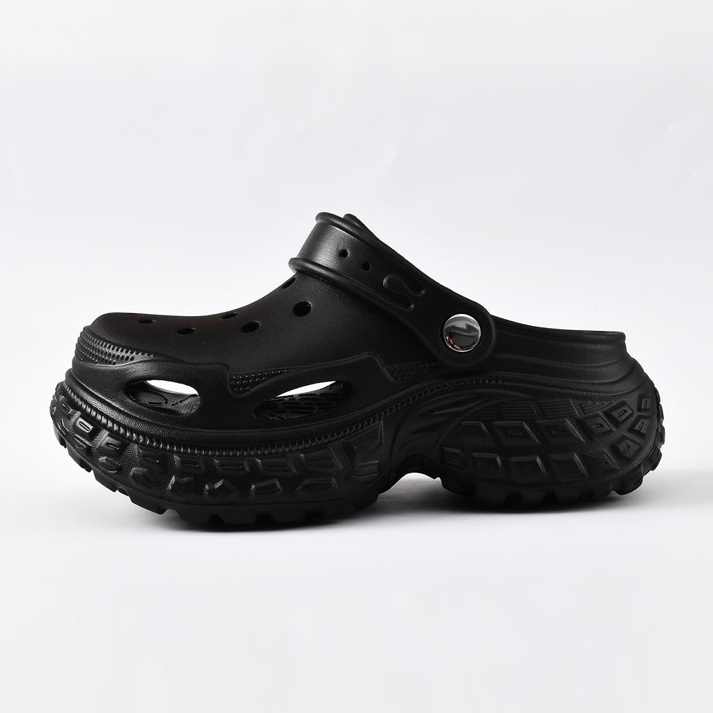 Hole Shoes Women Wear One-word Women's Sandals Women's Cool Slippers Women's Beach Shoes Women's Bag Head Dragging Women's EVA Slippers