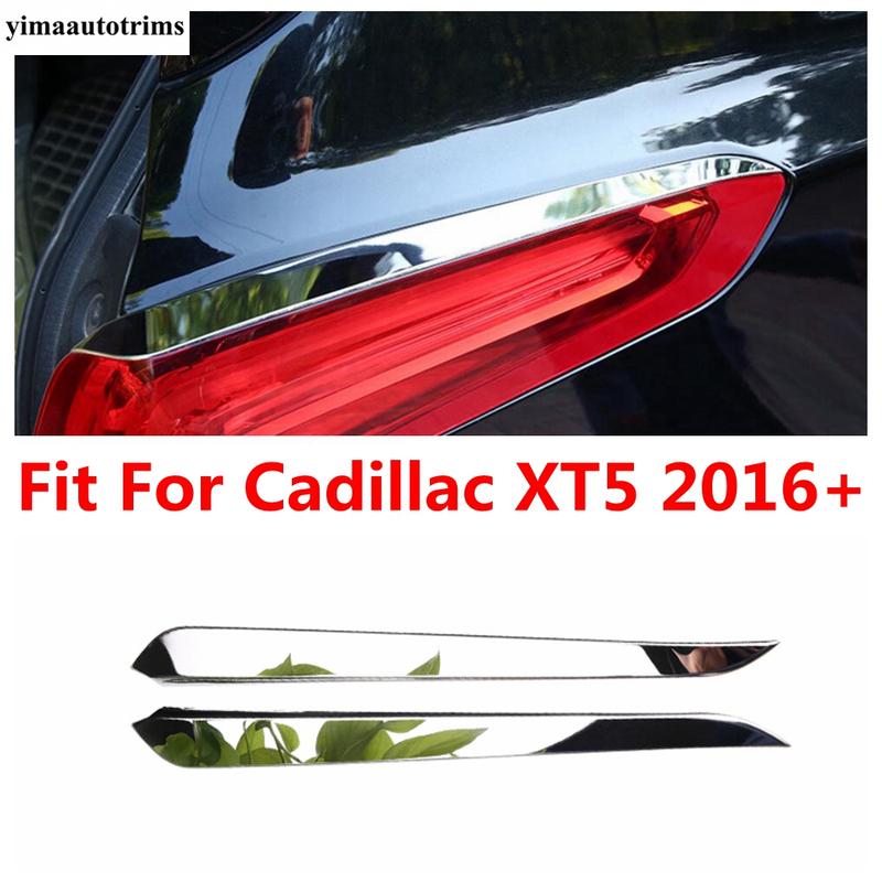 

Car Rear Trunk Tail Light Lamp Eyebrow Strip Decor Cover Trim For Cadillac XT5 2016 - 2024 Stainless Steel Accessories Exterior