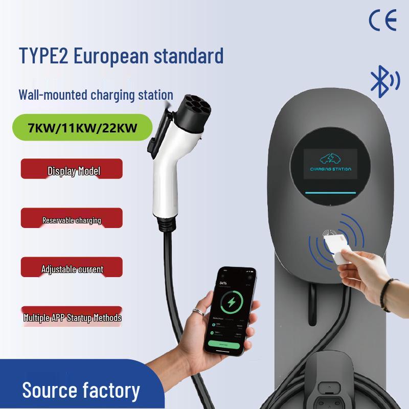 Universal 7kW/22kW EV Charging Station for Tesla, BYD, Wuling - Compatible with European and National Standards