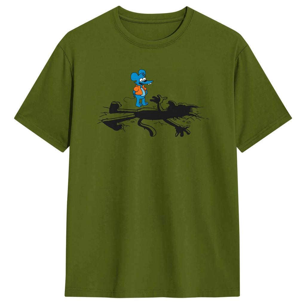 Itchy And Scratchy Tshirts Men Crazy Cotton Tees Round Collar Short Sleeve T Shirts Gift Idea Tops