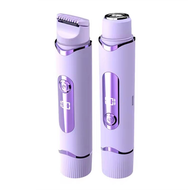 Dual-Purpose 2-In-1 Electric Hair Trimmer For Painless Facial Leg Bikini Body Hair Removal And Shaving