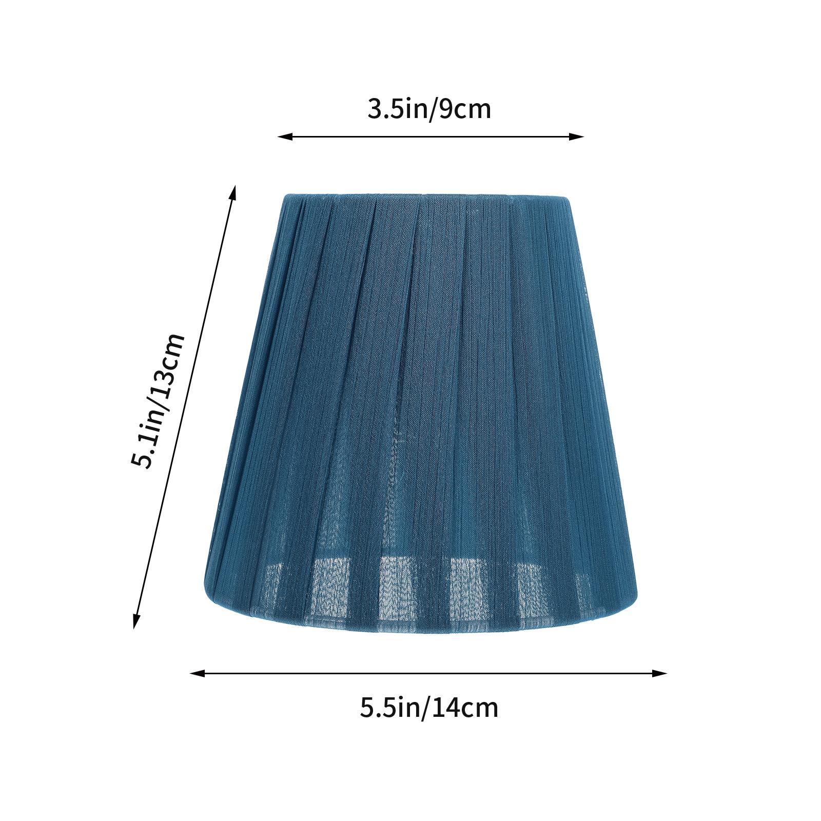 

1Pcs Blue Lampshade Nordic Simple Chic Cloth Lamp Shade Protective Softening Light Cover for Bedroom Study Multi-Function Decor