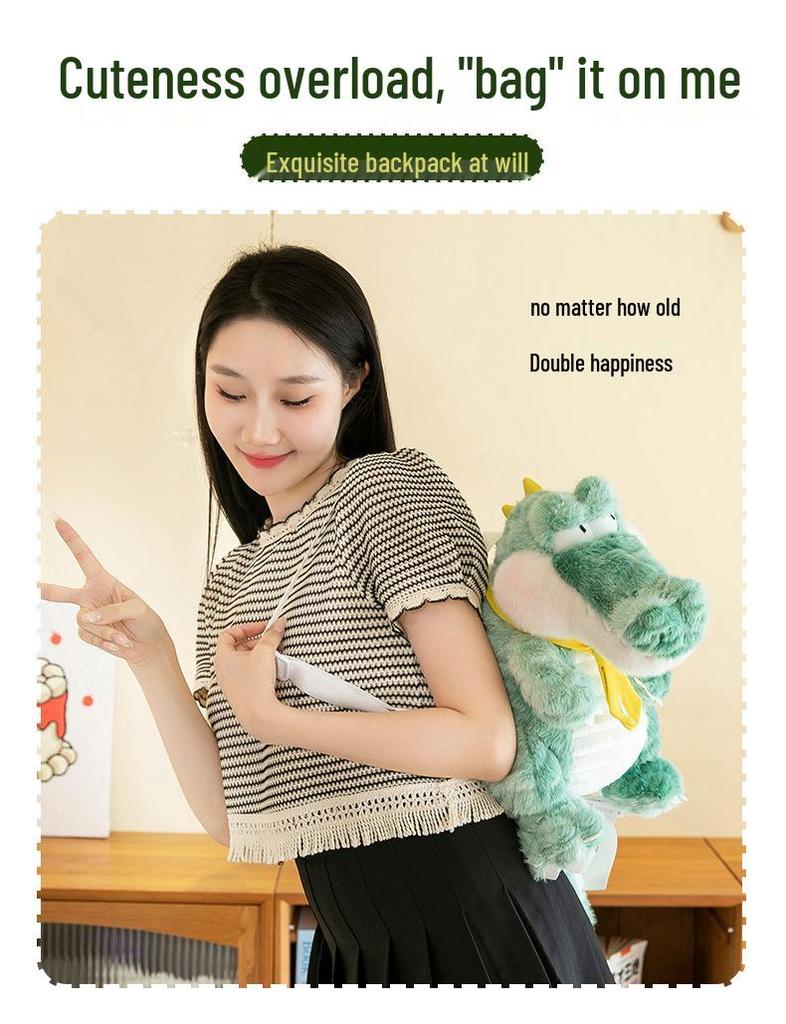 Mr. Crocodile Plush Toy - Cute Large Sleeping Pillow for Kids