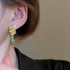 Flower pendant earrings light luxury high sense fashion exquisite stud earrings versatile temperament earrings women