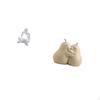 Abstract Thinker Statue Hugging Pear Book Stand Ceramic Bookend Decoration for Tabletop Living Room