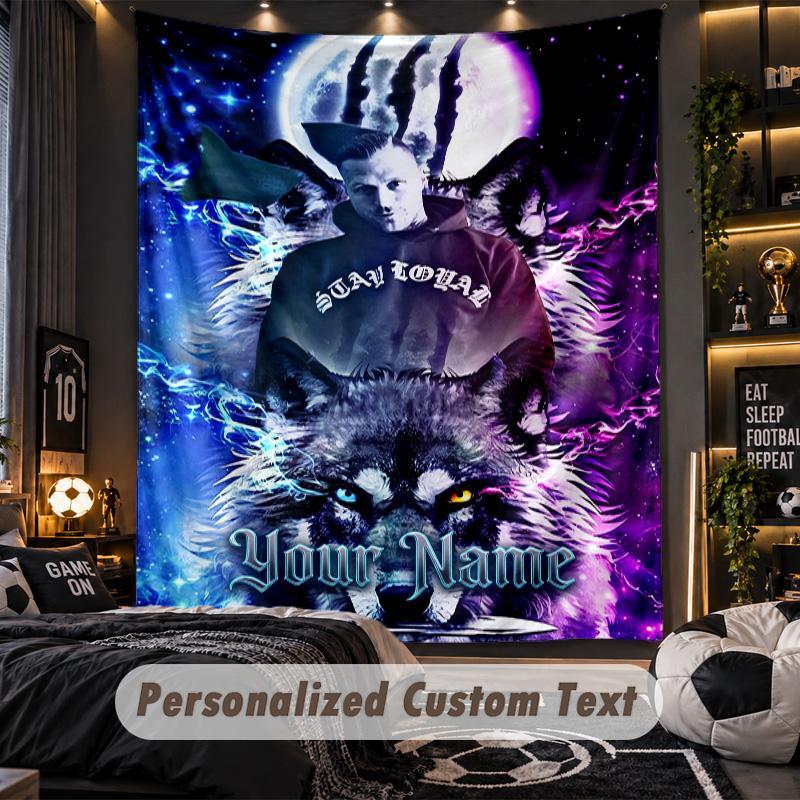 Personalized Wall Tapestry,Kontra K Custom Printed Name, Fabric Wall Art For Indoor Room Backdrop