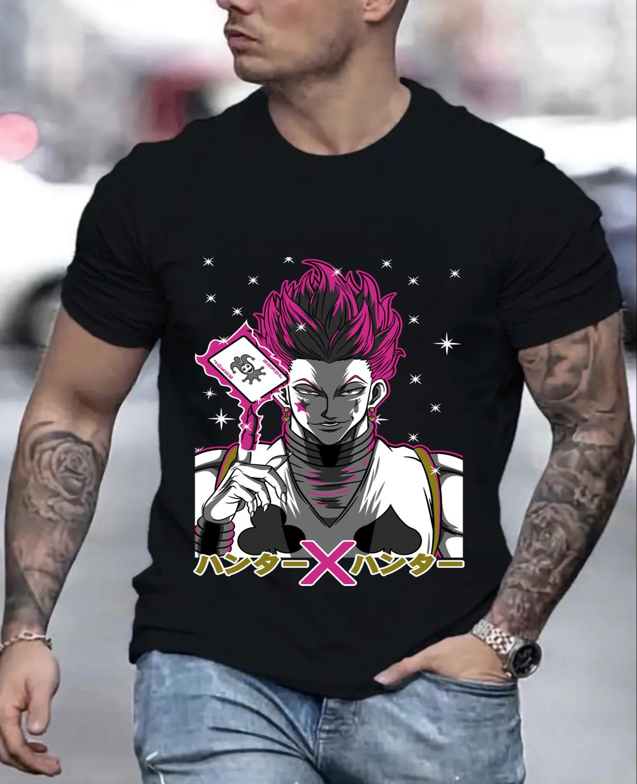 

Hisoka T-Shirt Mens Womens Tees Top Hunter X Hunter Manga Strip HXH Anime Gift Unisex Shirt All Size L