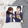 Japanese Classic Anime Horimiya Vintage Pillow Case Fashion Square Pillowcase Bedroom Sofa Room Ins Decoration Leisure