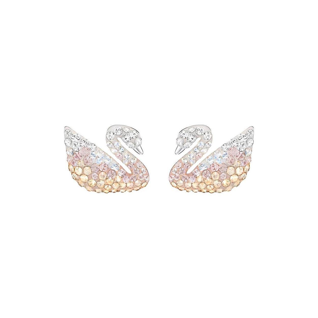 Swarovski Iconic Swan Series Gradient Swan Pearl Pierced Earrings Women earrings Light-Gradient 5215037 Box+Shopping Bag