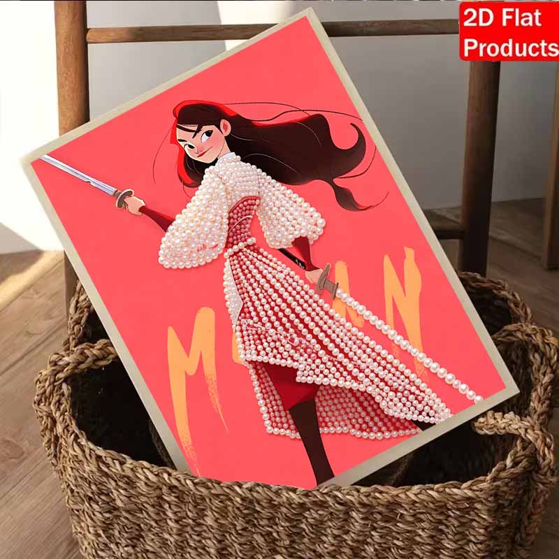 Disney Pearl Painting Mulan DIY Pearl Painting Gem Art Pearl Dot Painting Picture Crafts Adult Beginner Gifts Home Decor