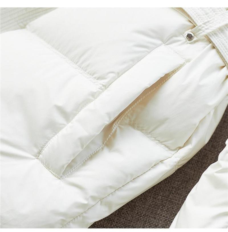 Winter Jacket Coat Female Parkas Fashion Lamb Wool Double Collar Short Belt Warm Down Cotton Jacket Women Outerwear Top