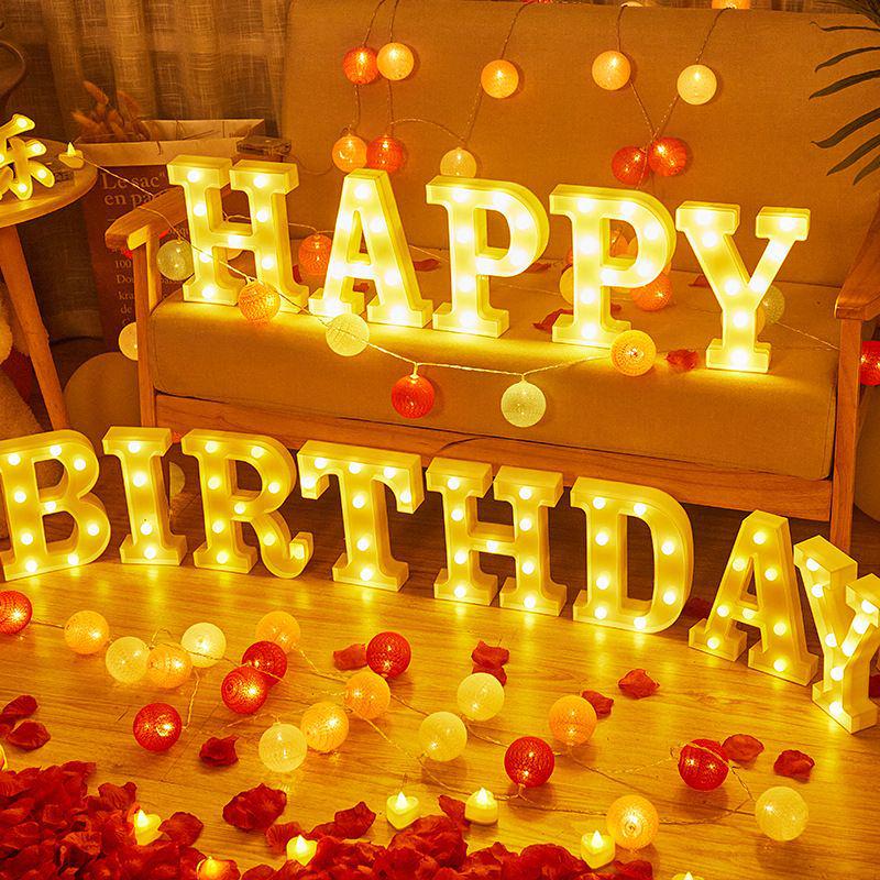 "Romantic LED Letter Lights: Perfect for Proposals, Birthday Decorations, and Event Styling"