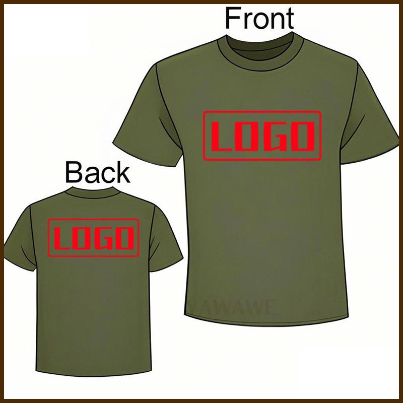 For men Photo Print Minimalist summer t shirt Your Image Text Here Short Sleeve Graphic Tailor made ONeck Solid Color tops