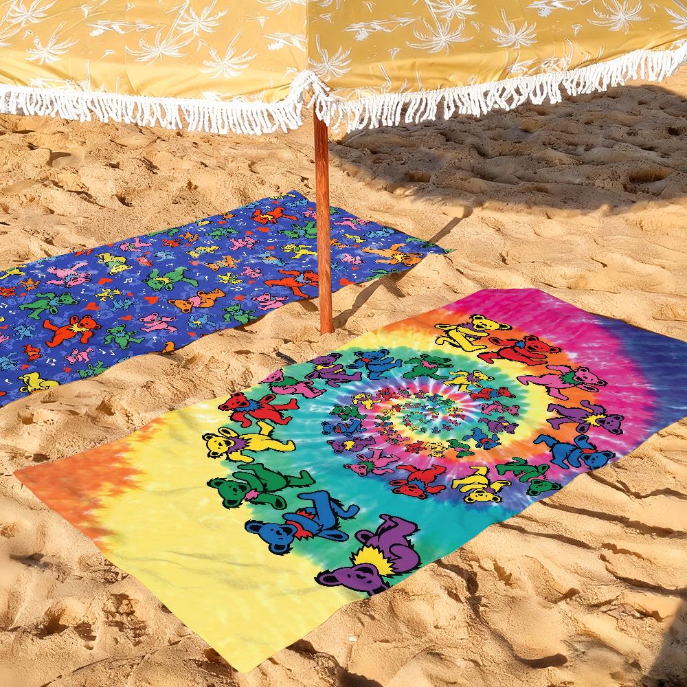 Rockband G-Grateful D-Dead Handtuch Trockentuch Anwendbar für Leichtes Schwimmen Camping Yoga Strand Aus
