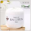 Hand-Woven Mulberry Silk Cotton Lace Yarn No. 6 for DIY Crochet & Fine Wool Projects