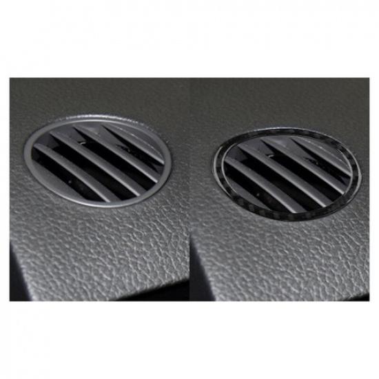 For VW Touareg 2011-2018 Carbon Fiber Car Dashboard Air Vent Ring Trim Cover