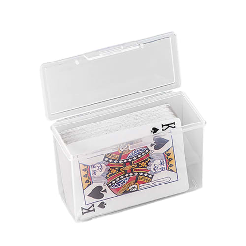 Clear Plastic Playing Card Case Holder Empty Playing Cards Storage Box Game Card Organizer Business Trading Cards