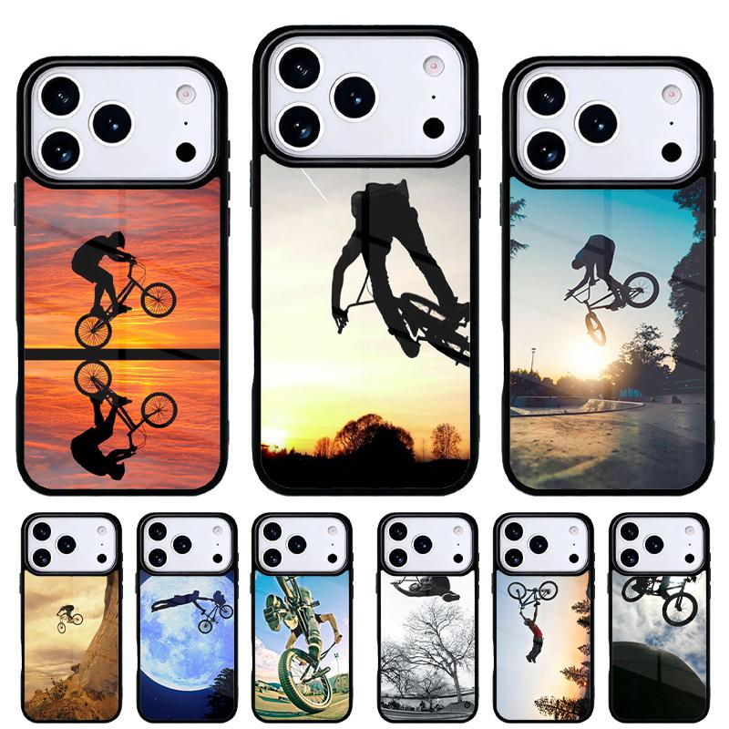 BMX Bike Extreme Sport Phone Case for iPhone 17 16 15 14 13 Pro Max Back Cover for 12 11 Pro Coque