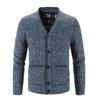 Cardigan Sweaters For Men Casual Shawl Long Sleeve Plush Thickening V-neck Knited Sweaters