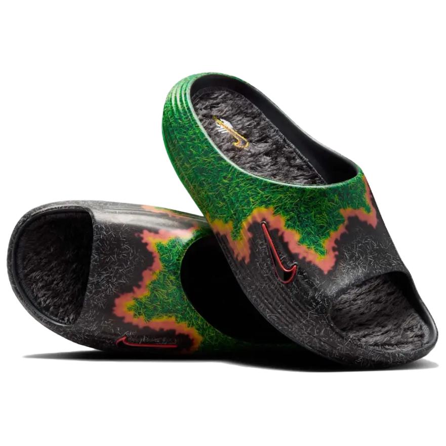 .SWOOSH x Nike ReactX Rejuven8 Slide Touch Grass Unisex Sandals Green Dark-Smoke-Grey Black-Kelly-Green IR0459-001