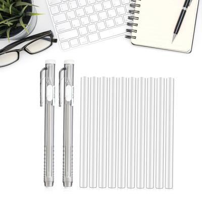 12x Retractable Mechanical Erasers with Replacement Erasers Pencil Erasers Pen Style Painting Erasers for School Office