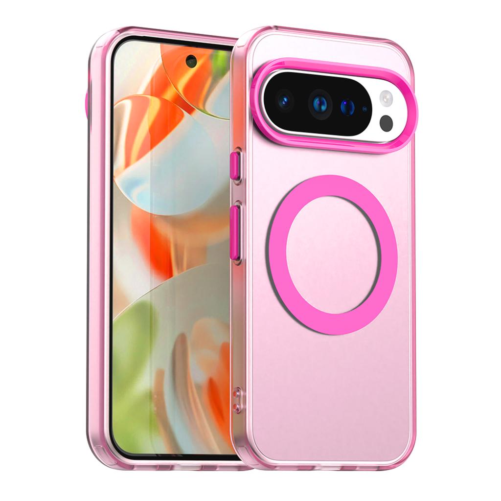Frosted Transparent Magnetic Wireless Charge Magsafe Phone Case for Google Pixel 10 9 8 Pro XL 9A 8A Shockproof Soft Cover