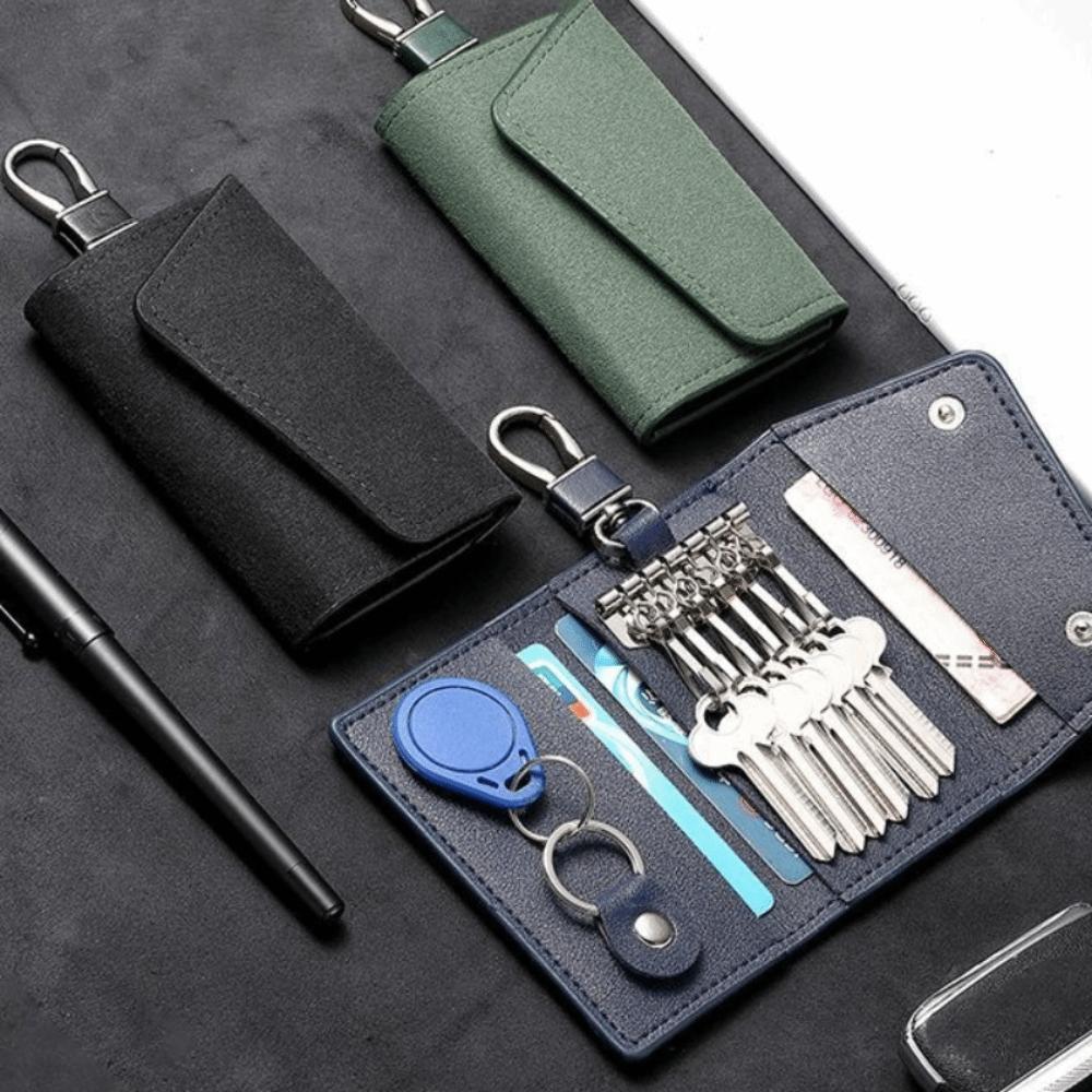 Waterproof Pull Out Keychain Pouch PU Leather PU Key Wallets Key Holder Bag  Key Holder Case