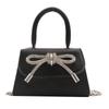 2023 Winter Bow French Textured Shoulder Bag - Stylish Small Square Messenger for Women