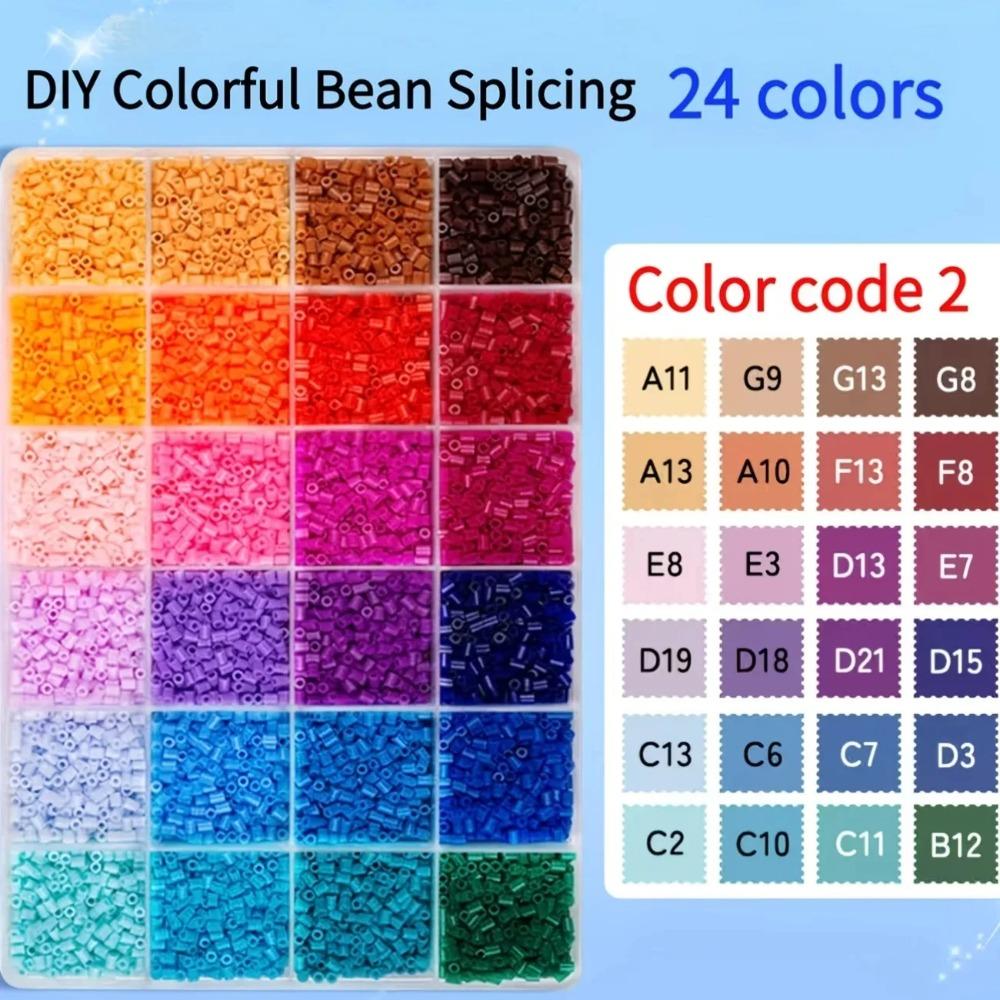 7200 Stück 2,6 mm Loch Mini Hama Perlen Perler Bügelperlen DIY Frühpädagogik Bastelspielzeug Puzzles Kinder Geburtstagsgeschenk