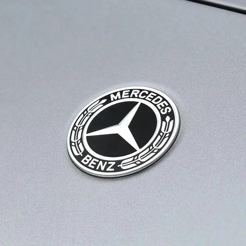 ECD5 For Benz New Car Metal Flat Hood Emblem Front Badge Logo Fit For Mercedes Benz AMG W212 W213 W205 W177 W247 W176 CLS CLA CLK CLG
