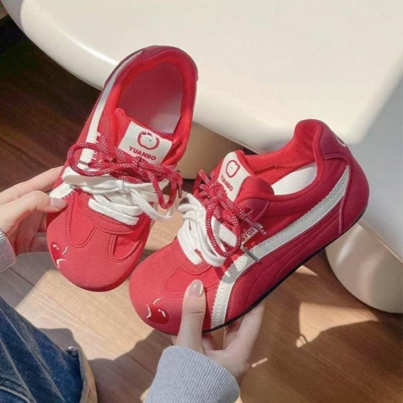 Studenten-Trendmode Sommer neu hässlich süß großer Kopf Brotschuhe vielseitige lässige flache Schuhe Damen