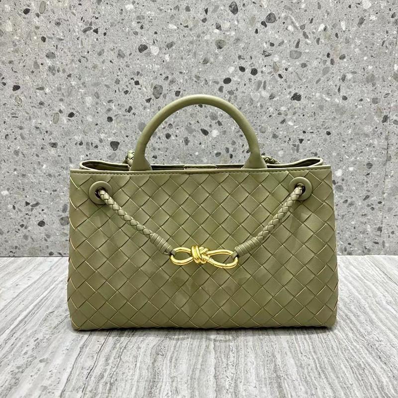 Niche Design New Style Metal Rope Buckle Genuine Leather Woven Tote Bag One-shoulder Portable Large-capacity Retro Women's