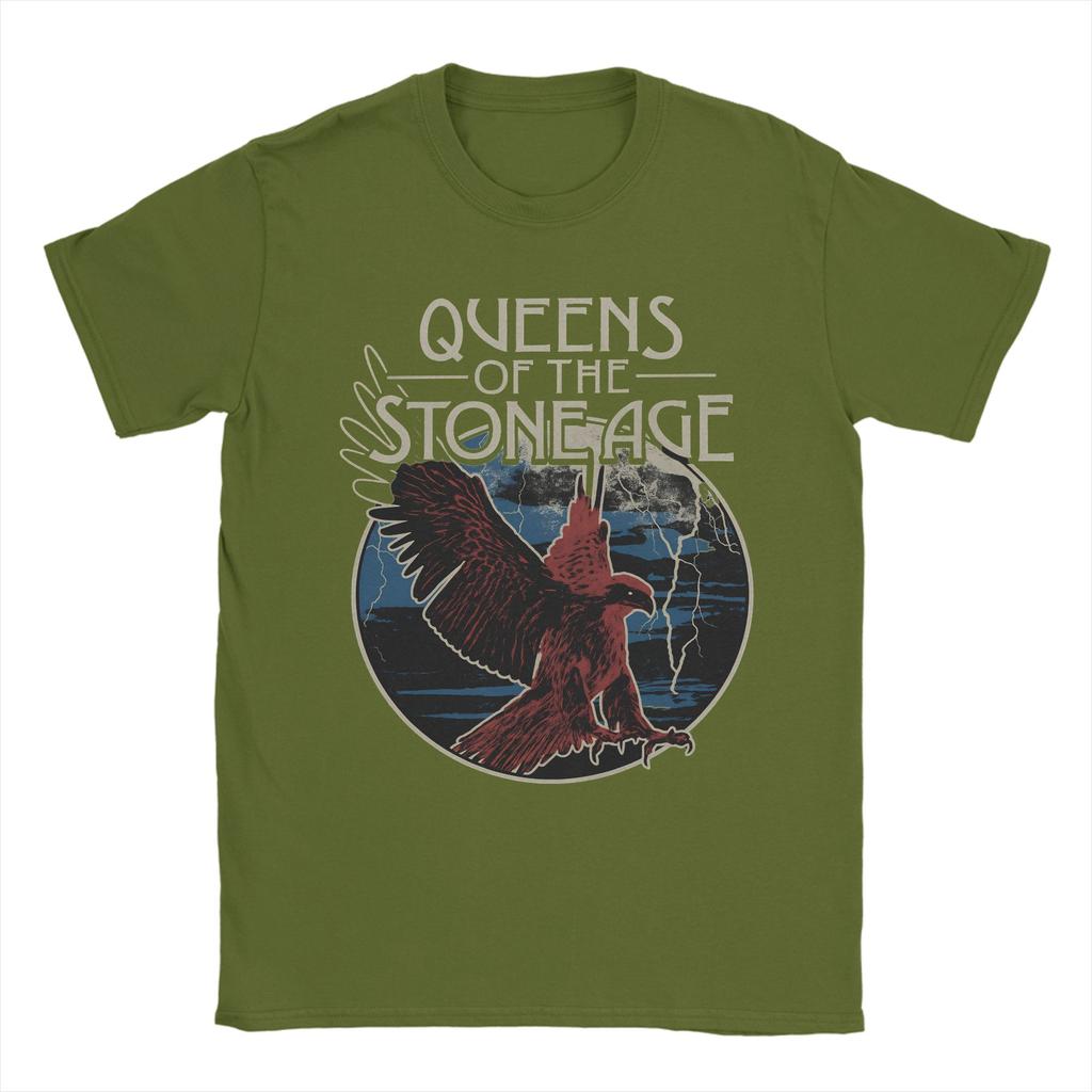 Queens of the Stone Age Music Band T Shirt Adult American Rock Music  Pure Cotton T Shirts Summer Tee Shirt Oversized Clothing