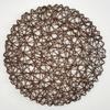 Round Paper Woven Placemats Wood Heat Resistant Rattan Brown Paper Straw for Dining Party Wedding