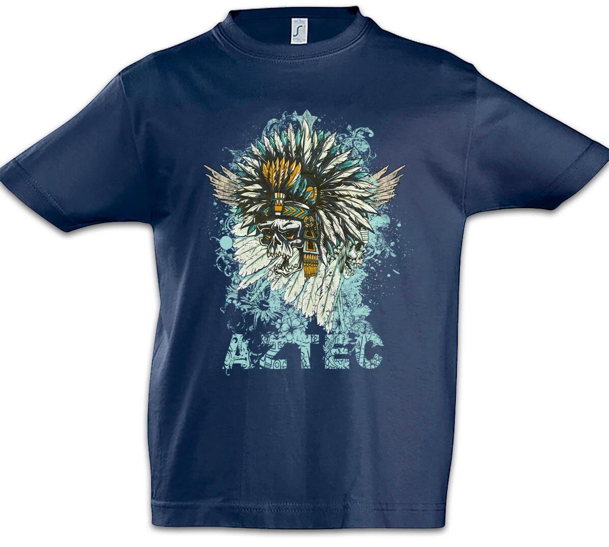 Dead Aztec Chief Kids Boys T-Shirt Indian Aztec Aztec Chief Indian- 100