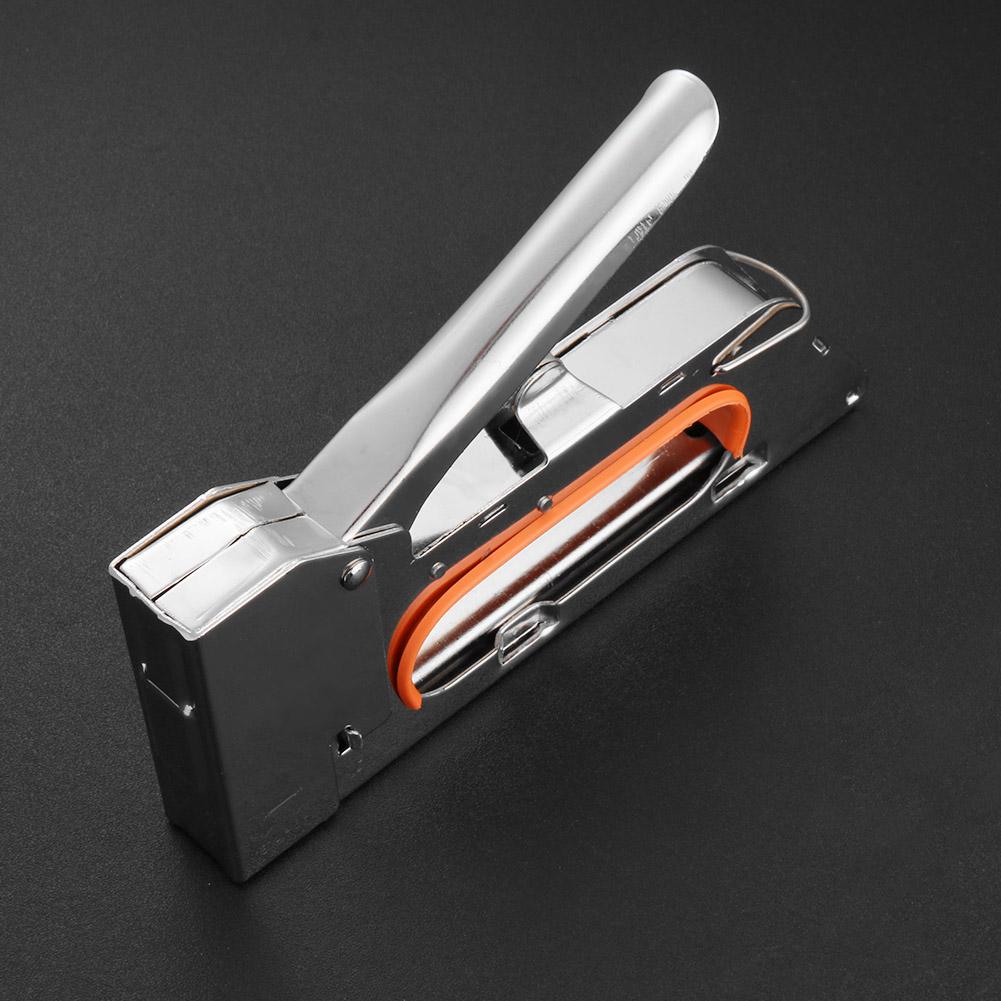1008U Tacker Staple Gun for 4/6/8mm Stapler Manual Nailing Machine with 2400pcs Nails Stainless Steel for Woodworking Furniture