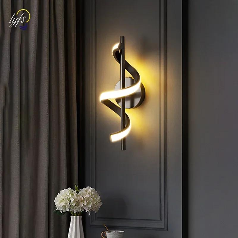 Lustre LED Wall Lamp For Living Room TV Sofa Bedroom Bedside Pendant Light Decororation Home Nordic Interior Wall Light Sconces