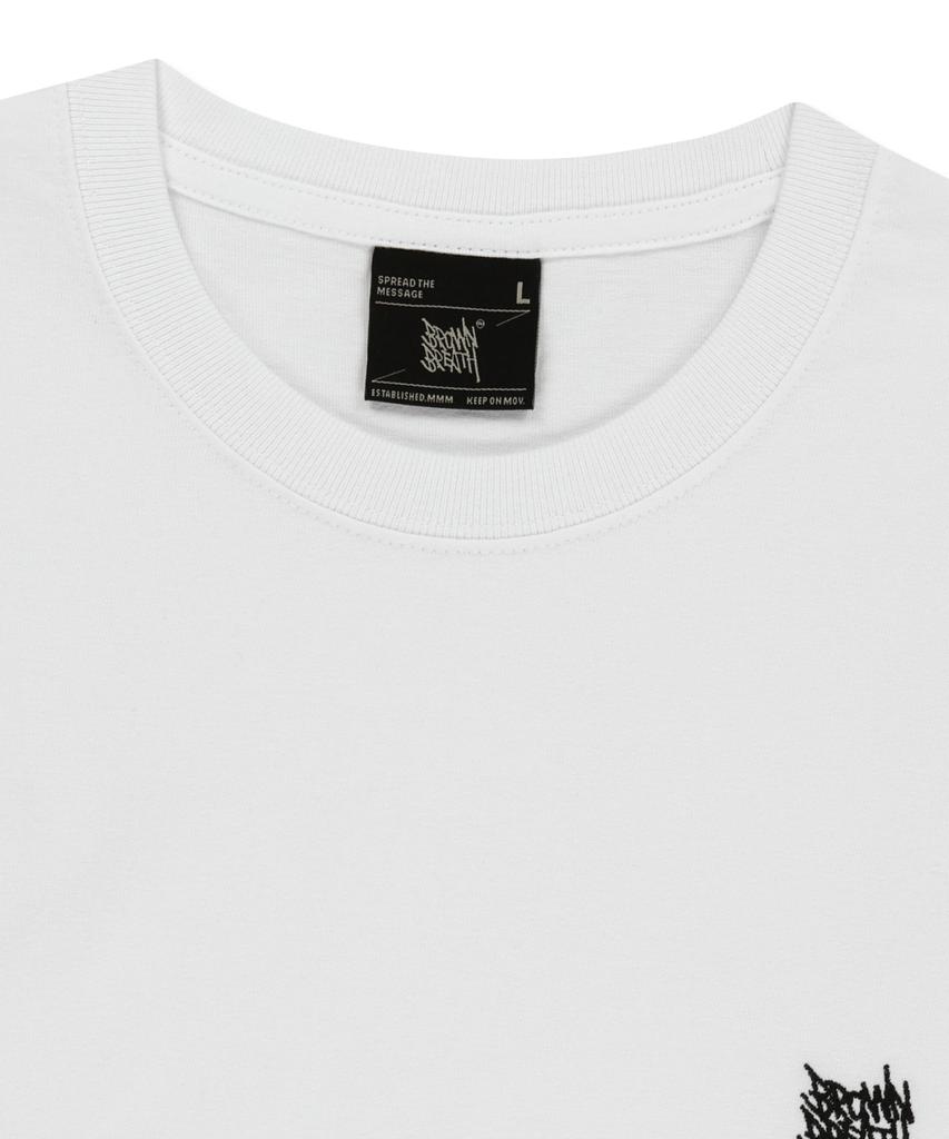 BROWNBREATH Bb Tag Small Logo Tee - White